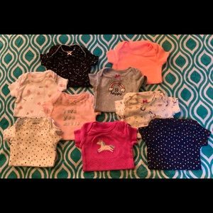 Set of 9 Carters Onesies (NEWBORN)
